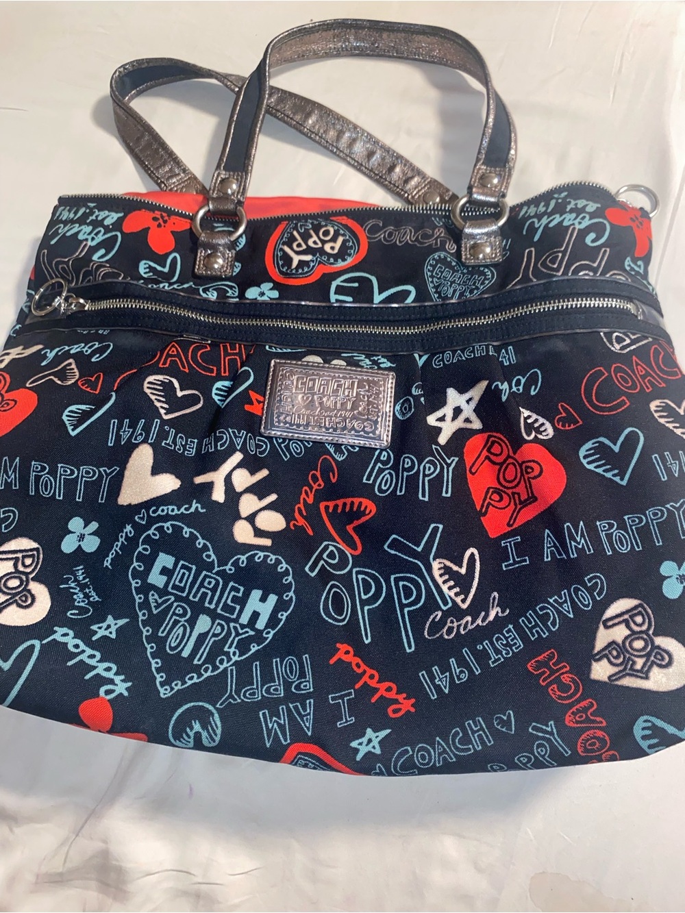 Black Coach Handbag w/ Matching Wallet